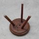 Rustic Wabi Sabi style solid oak tripod stool, France ca. 1850