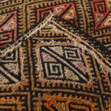 5x7 Brown Color Kilim Rug, Orientel Turkish Kilim, 153x202Cm