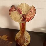 Two-tone glass vase, flower collar