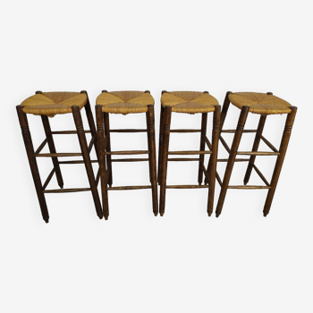4 mulched brutalist stools