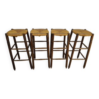 4 mulched brutalist stools