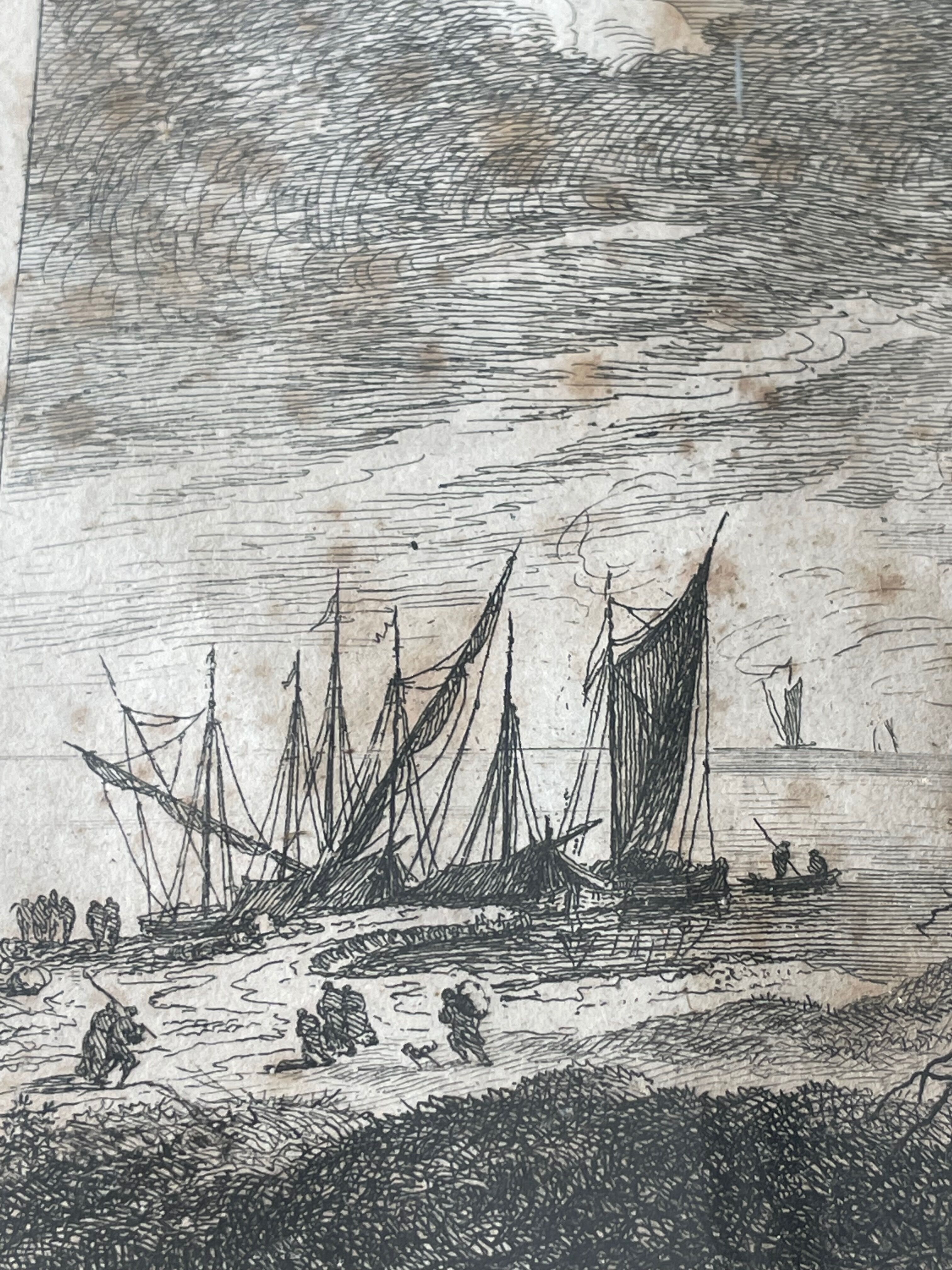 Antique engraving painting XVIIIth Franz Edmund Weirotter 1763