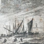 Antique engraving painting XVIIIth Franz Edmund Weirotter 1763