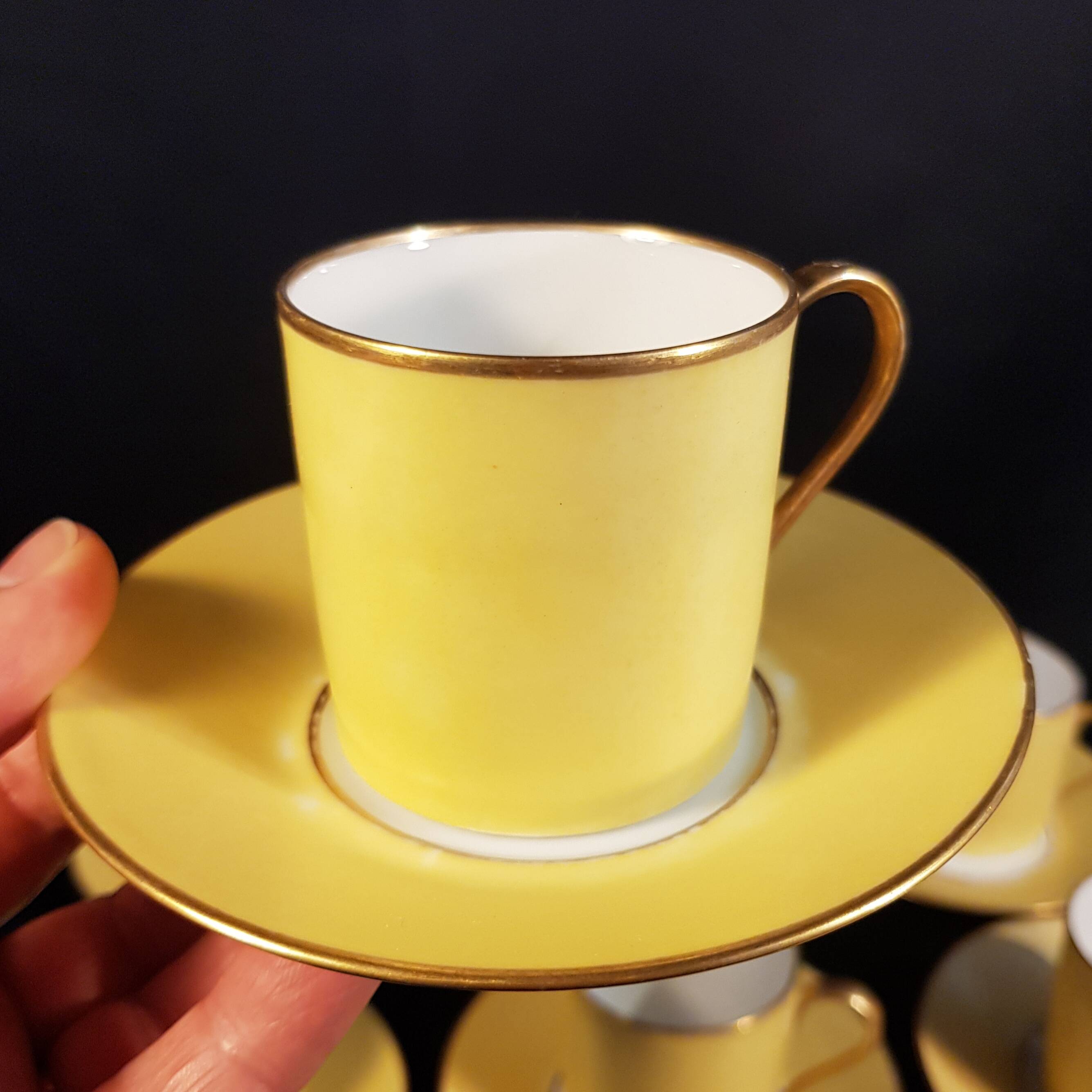 9 Limoges porcelain cups