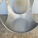Brushed stainless steel pouffe design 1970
