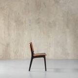 Suite de 4 chaises modèle 89 en teck et cuir par Erik Buch pour Pol Dinesen, Danemark, 1960's