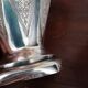 Oriental art silver metal vase