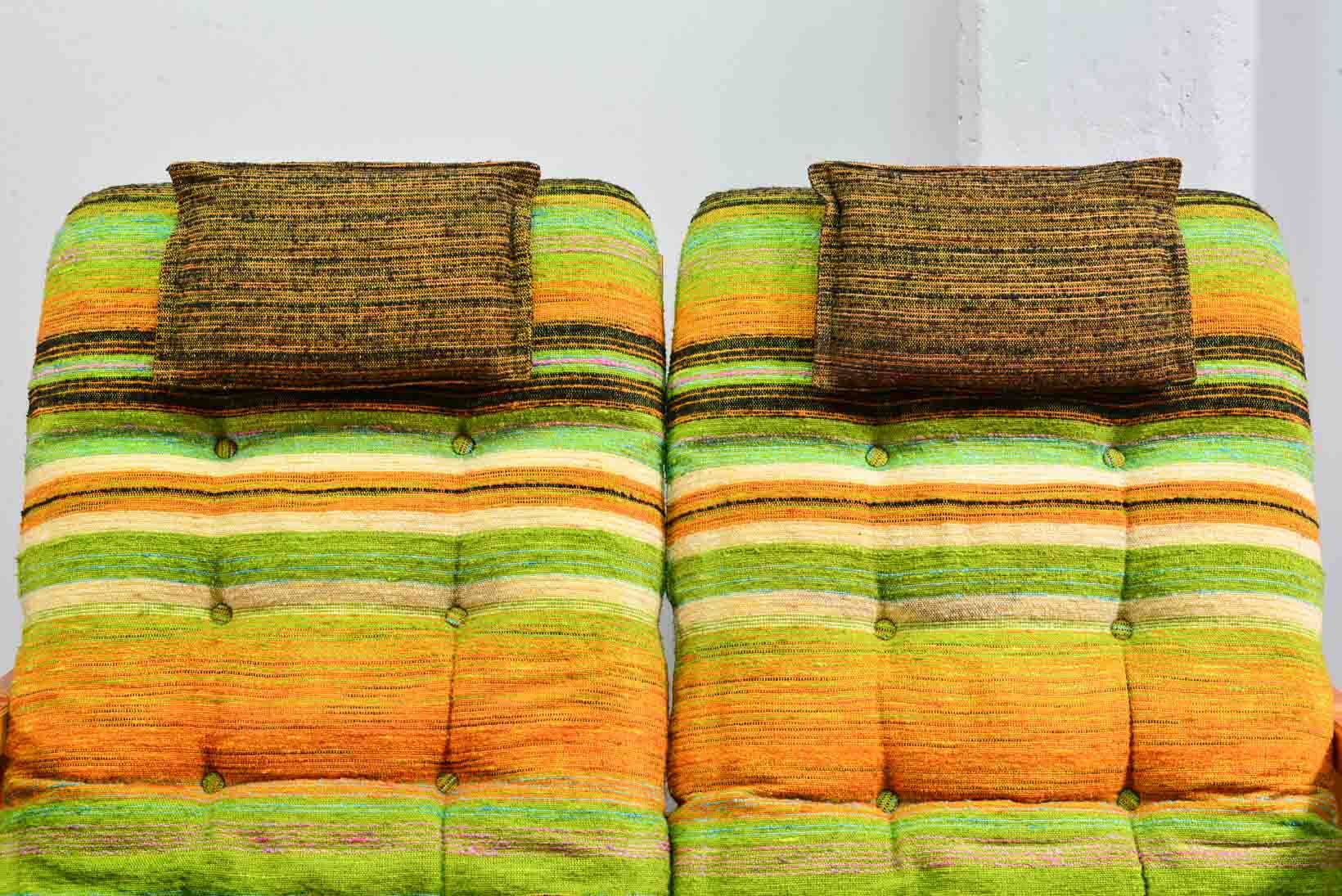 Rainbow Color Yngve Ekstrom Pinewood 3-Seat Dymling Sofa for Swedese 1970s
