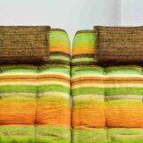 Rainbow Color Yngve Ekstrom Pinewood 3-Seat Dymling Sofa for Swedese 1970s