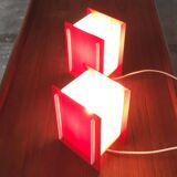 Mid-century acrylic table lamps, set of 2