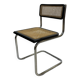 Chaise vintage Cesca style modèle B32 en chrome et noir