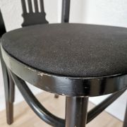Set of 4 Vintage Black Wooden Dining Chairs: STOL Kamnik, 70s, Yugoslavia