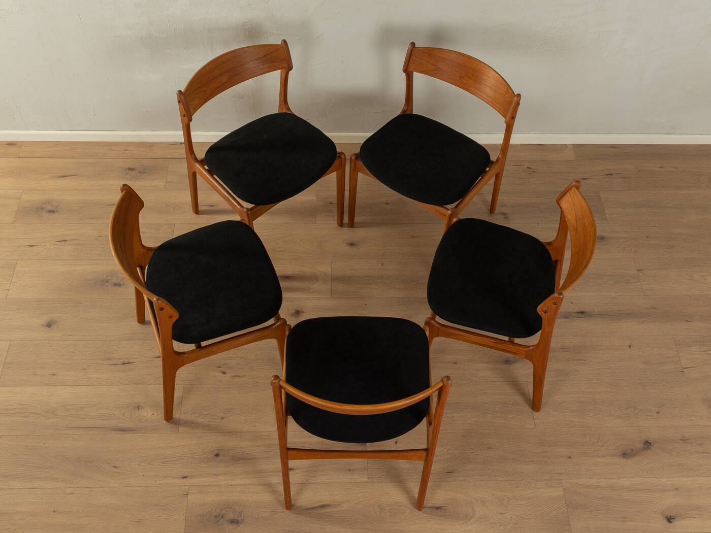 1950s dining chairs by Erik Buch for O.D. Møbler (set of 5)