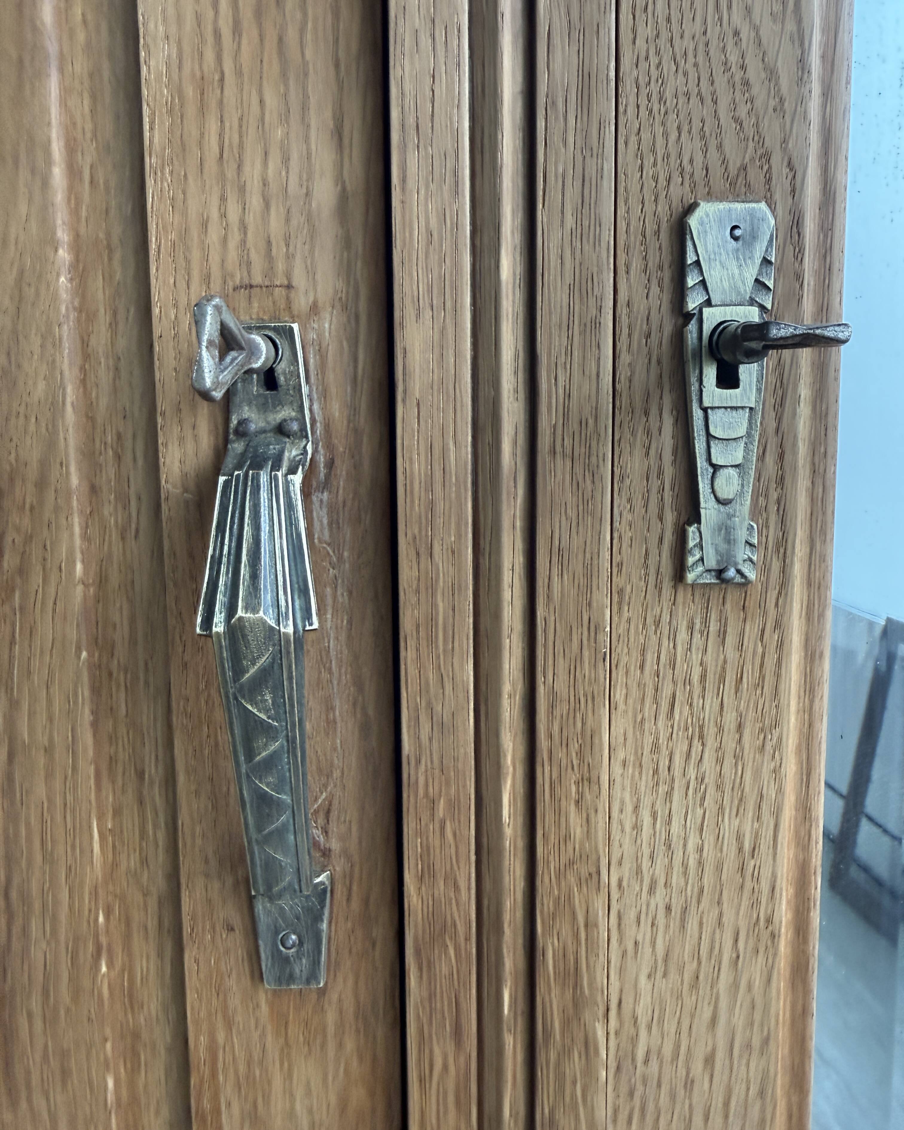 Large Art Deco oak wardrobe (renovated)