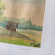 Framed watercolor landscape signed 1949