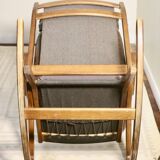 Rocking chair design Norway 1960s teak wood year 60 ref PAOLO