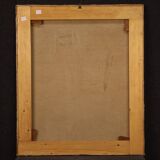 Tableau religieux ancien huile sur toile Saint en extase