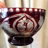 Boheme crystal dessert set comprising a salad bowl and 5 assorted cups