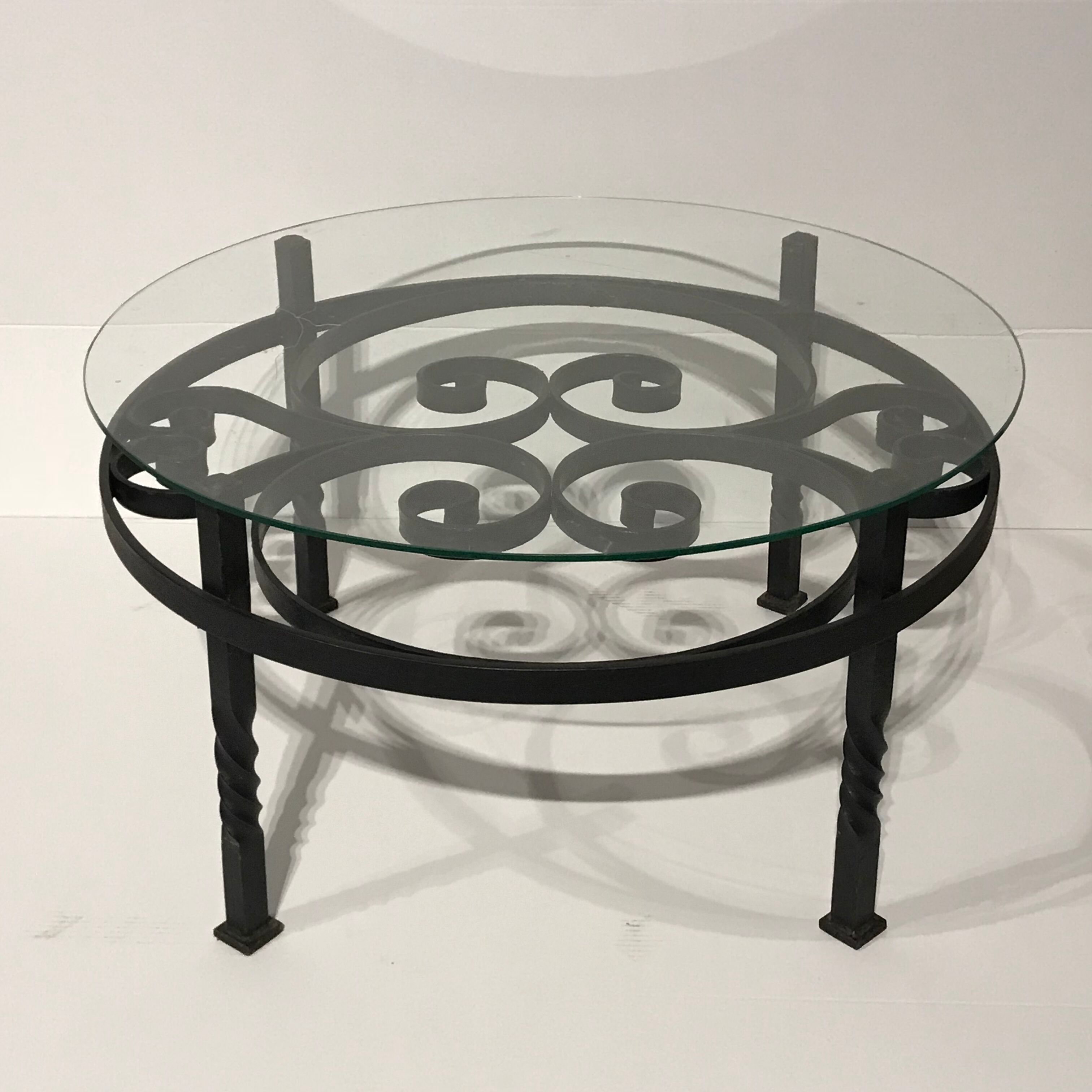 Table basse en fer forgé