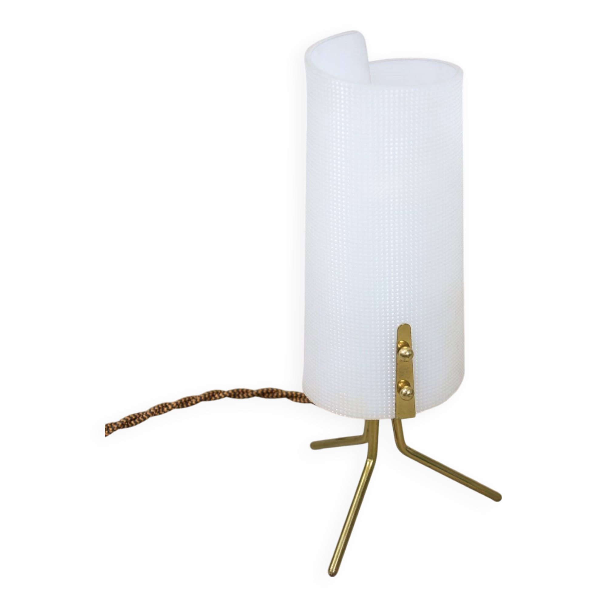 Mid-Century Italian Plastic and Brass Table Lamp