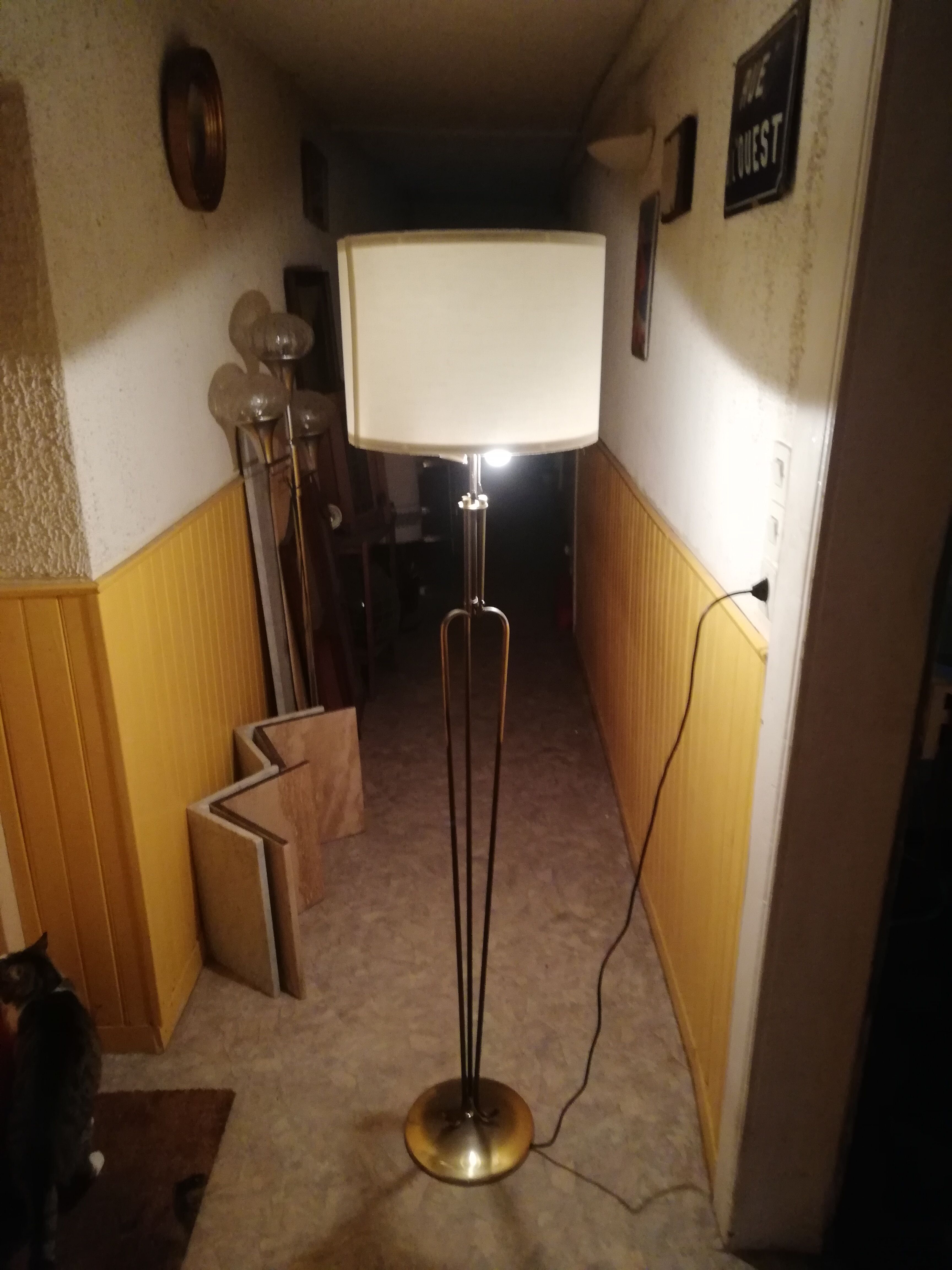 Vintage brass floor lamp