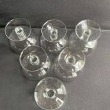 6 blown crystal bowls – Art Deco