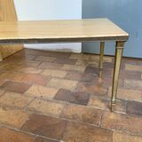 Marble and brass coffee table