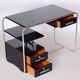 Bauhaus Writing Desk in Chrome, Steel and Wood, Germany, 1930s
