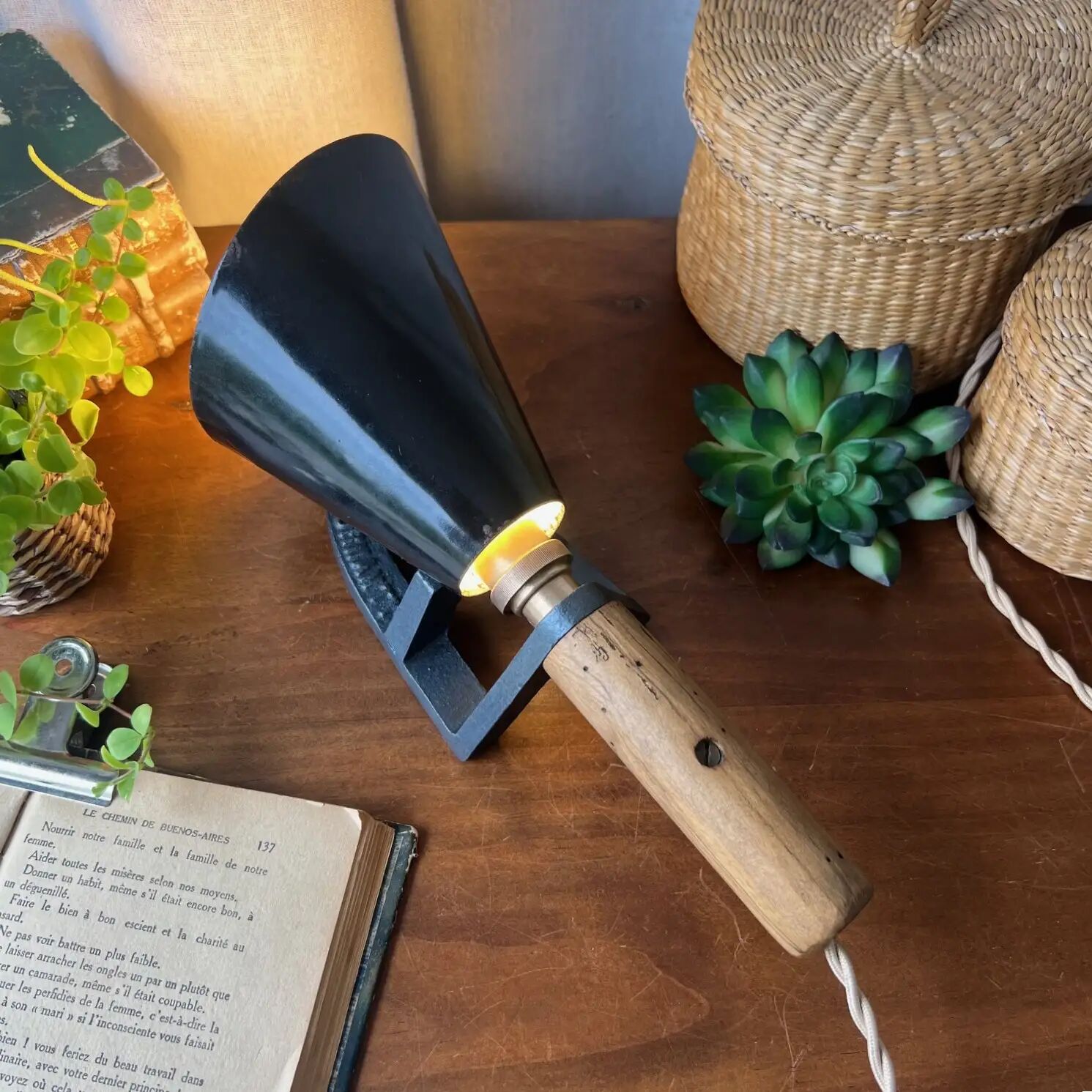 Baker's lamp "Fournanty Paris" restored 1940-1950