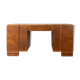 Double pedestal desk, Art Deco, 1930s, walnut veneer
