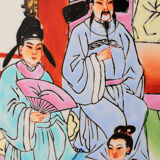 Vieux vase chinois peint à la main, 1920