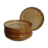 Set of 6 stoneware dessert plates