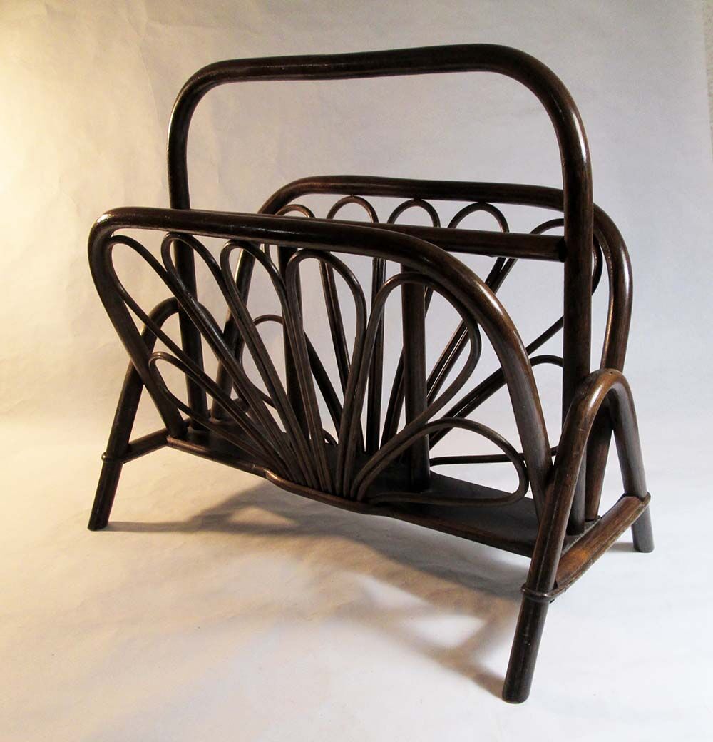 Rattan magazine holder
