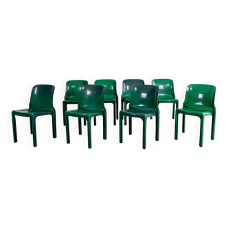 Set 8 Sedie Selene Artemide Vico Magistretti Design Anni 60