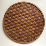 With lid rattan basket