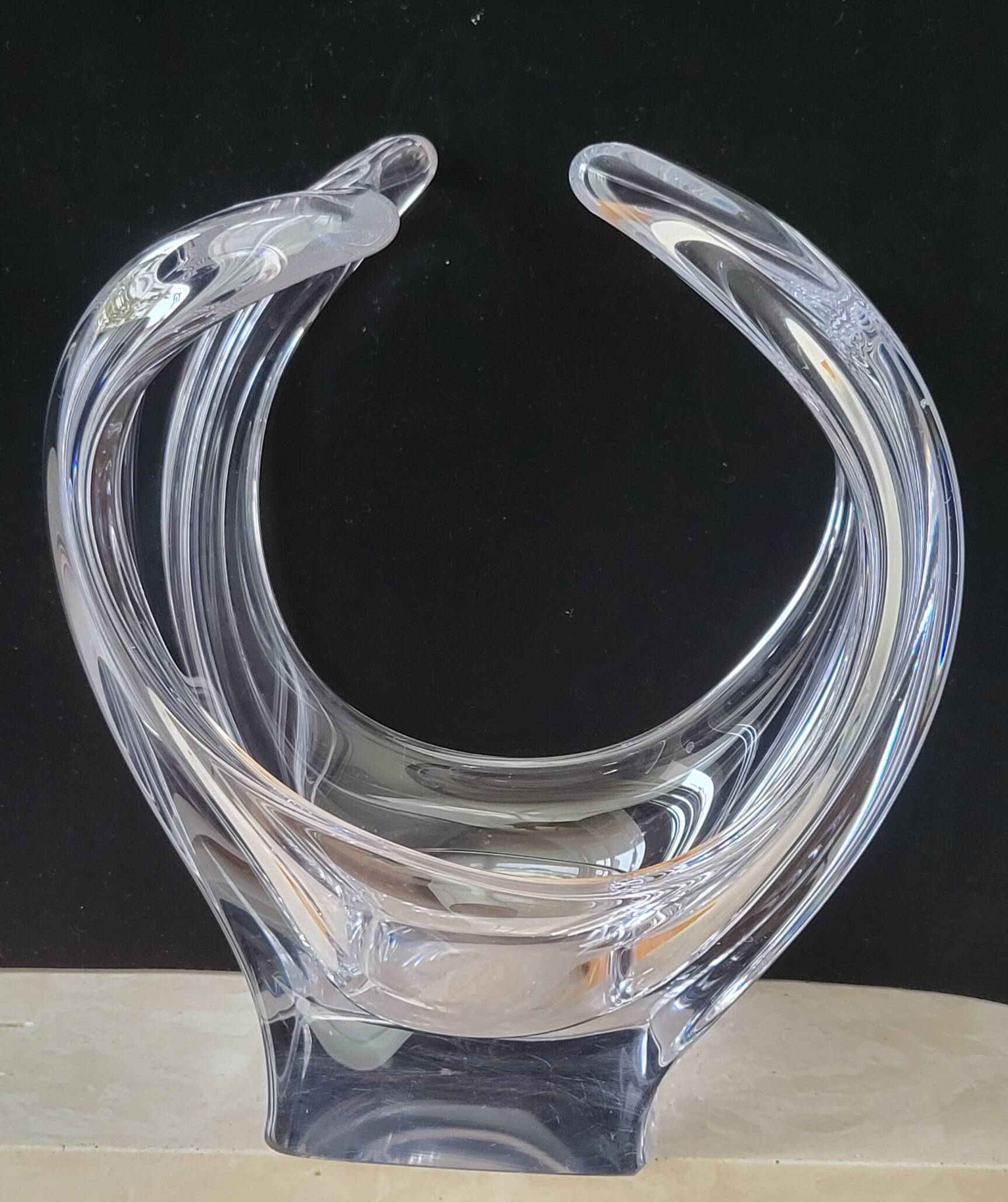 French crystal vase 1970 vintage