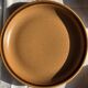 11 assiettes à dessert en grès liseré brun Sarreguemines