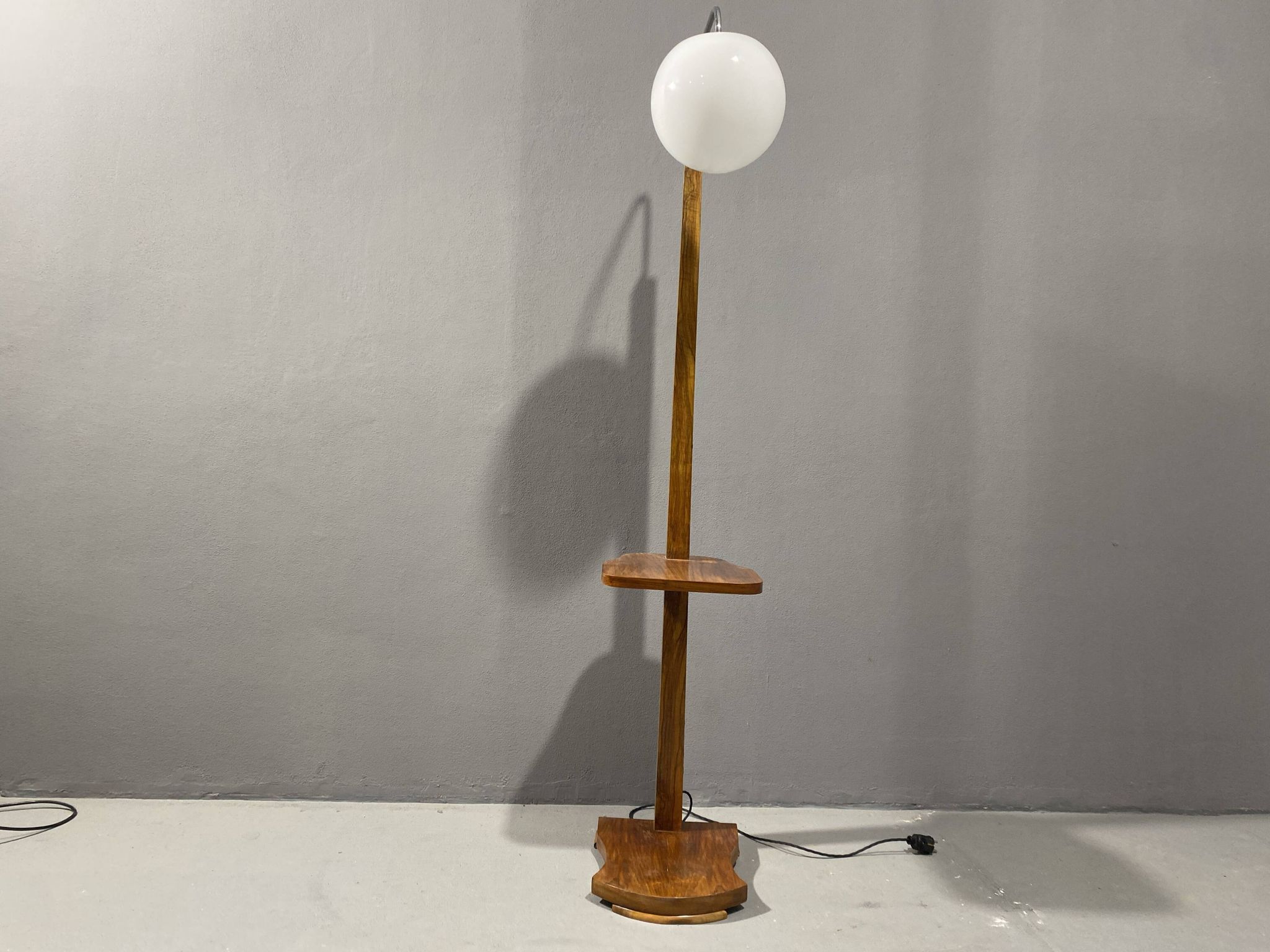 Lampe de sol art déco, années 1930, Tchécoslovaquie