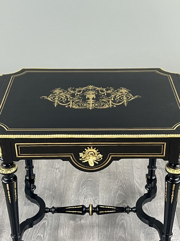 Table de salon à volets de style Napoléon III, XIXe siècle