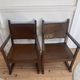 Art Deco wooden armchairs