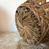 Woven wicker planter