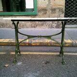 Marble and metal bistro table