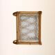 Scandinavian Wall-Mounted Bamboo and Glass Nightstand