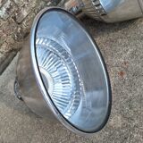 3 vintage industrial pendant lights, old workshop lighting fixtures