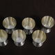 Set 6 coquetiers or Art Deco liquor cups in silver metal