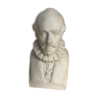 Bust of Montaigne in plaster