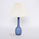 Rare lampe de table danoise bleue du milieu du siècle par Esben Klint pour Holmegaard