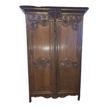 Armoire Normande, armoire de mariage en chêne