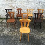 Mismatched bistro chairs