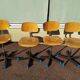 Set of 4 adjustable swivel sewing workshop chairs